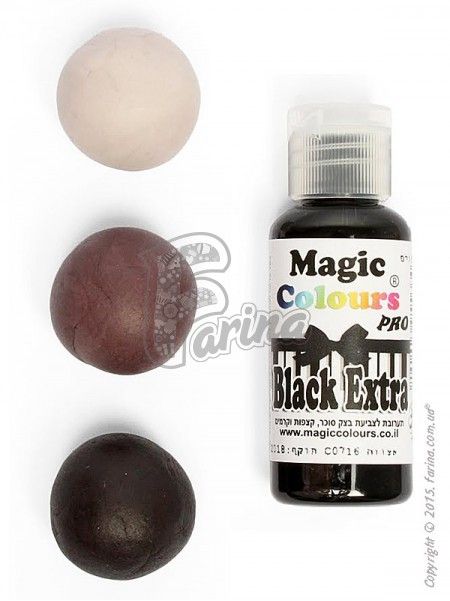 Краситель гелевый пищевой Magic Colours Pro 32гр - Черный (Black Extra)< фото цена